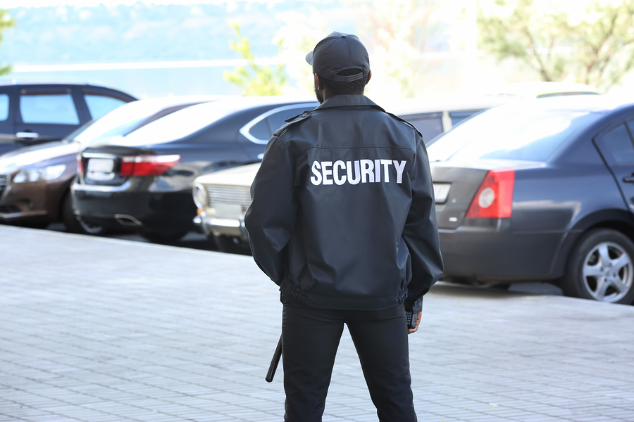 Security guard on car parking