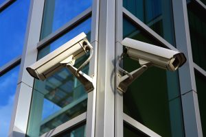 Security Cameras on Office Building Security Cameras on Office Building